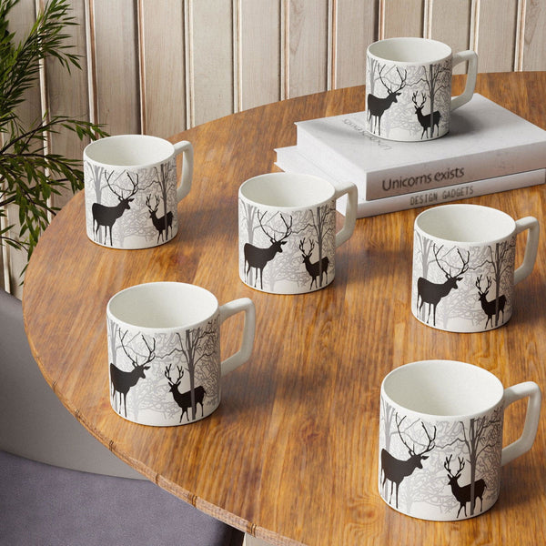 Forest Stag Tea Cup Set Of 6 - The Earth Store - Tea Cups